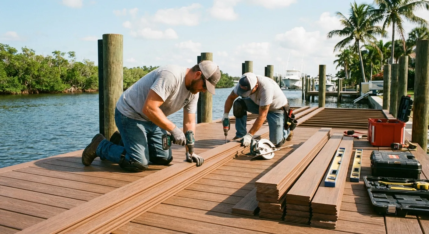 dock decking install Hernando Beach FL
