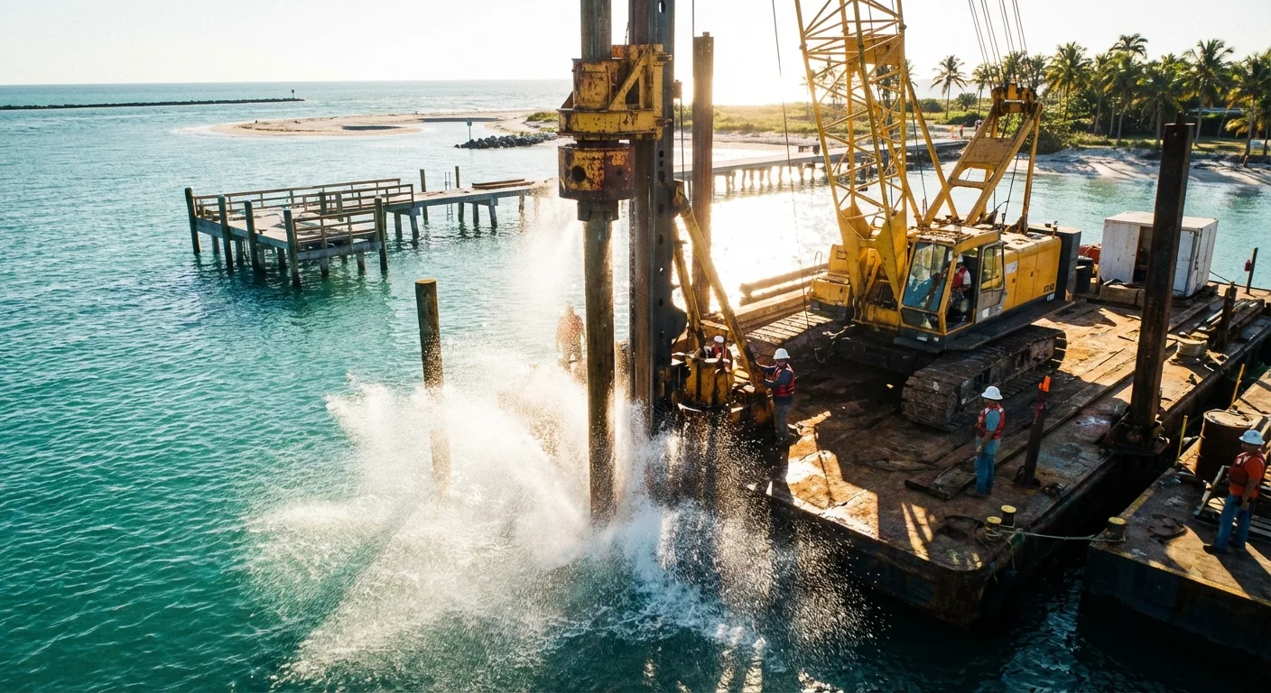 dock pilings install Bayonet Point FL